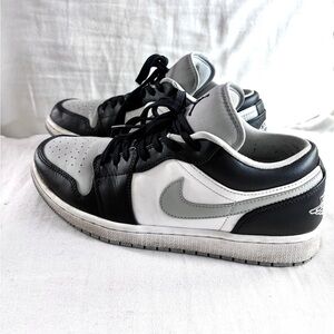 Nike Air Jordan 1 Low Shadow Grey White Black Sneakers